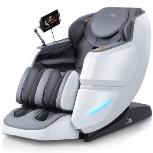 MassaMax - MT339 4D Full Body Stretch Massage Chair ,Body Scan,Extended Footrest&Foot Rollers,Heat - White-Front_Standard 