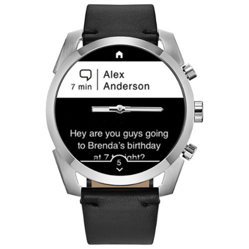 Citizen CZ Smart Unisex Hybrid 42.5mm Stainless Steel Smartwatch with Black Leather Strap - Silver HOW TO BUY