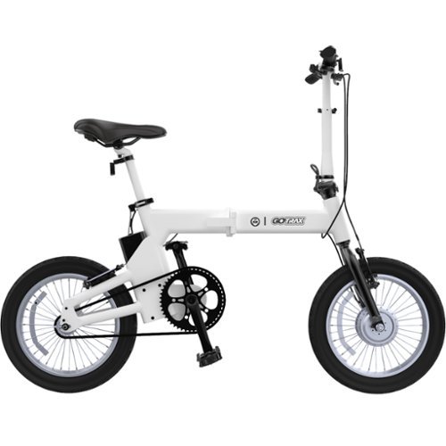 GoTrax - Shift S1 Foldable Ebike w/ 15 mile Max Operating Range and 20 MPH Max Speed - White-Front_Standard 