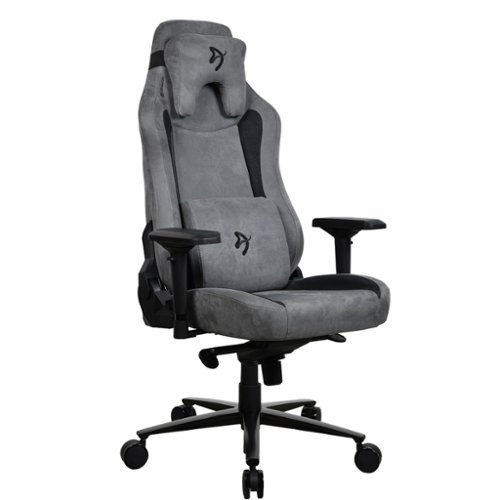 Arozzi - Vernazza Series Top-Tier Premium Supersoft Upholstery Fabric Gaming Chair - Anthracite-Front_Standard 