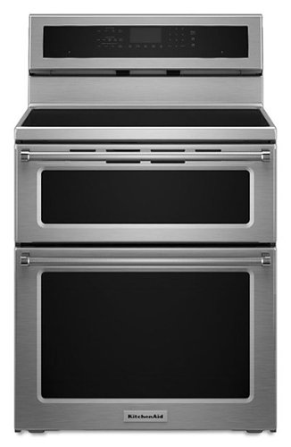 KitchenAid - 6.7 Cu. Ft. Self-Cleaning Freestanding Double Oven Electric Induction Convection Range - Stainless steel