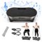 MERACH - Vibration Plate for Lymphatic Drainage Weight Loss Muscle Activation LED Touch Screen Bluetooth Plate Vibration - Black-Silver-Front_Standard