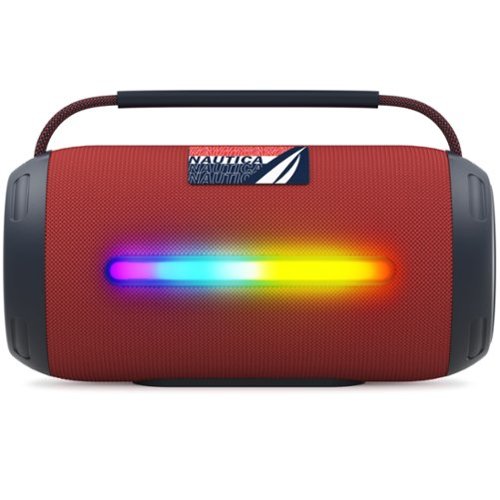 Nautica - Urban SP610 True Wireless Outdoor Portable Speaker, Perfect for Camping, Beach, Backyard & Travel - Navy-Red-Front_Standard 