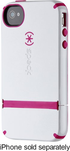  Speck - Candyshell Flip Case for Apple® iPhone® 4 and 4S - White/Pink Raspberry