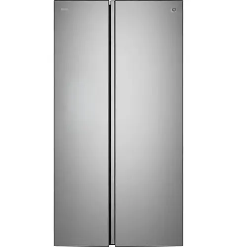 Front. GE Profile - 36 in. Wide 28.4 Cu. Ft. Smart Side-By-Side Refrigerator with Dual-Dispense AutoFill Pitcher and CustomSize Ice - Stainless Steel.