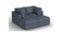 Lovesac - 4 Seats + 4 Sides Vintage Blue Rained Chenille & Standard Foam - Vintage Blue-Front_Standard