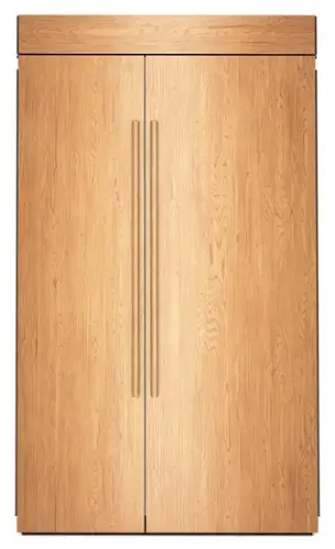 Front. KitchenAid - 42" wide 25.5 cu. ft. Built-In Panel-Ready (not included) Side-by-Side Refrigerator with Platinum Interior - Panel Ready.