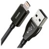 AudioQuest - Carbon 2.5' USB-to-Lightning Cable - Black/Gray-Front_Standard