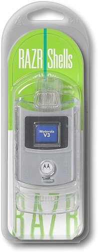 PowerLab - Shell Case for Motorola RAZR V3 Cell Phones - Silver