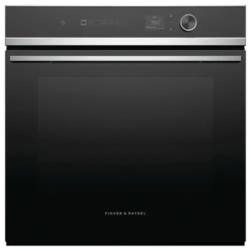 Front. Fisher & Paykel - 24-in Built-In Single Electric Convection Wall Oven - Stainless Steel.