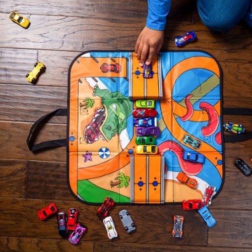 Tara Toys Hot Wheels ZipBin Ramp It Up! Storage Case & Racetrack Playmat/Car Ramp GLOBAL SHIPPING