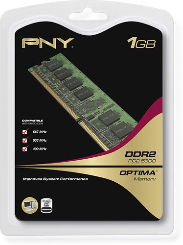  PNY - 1GB PC5300 DDR2 Desktop Memory - Multi