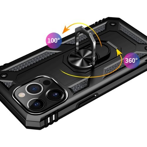SaharaCase Kickstand with Belt Clip Case for Apple iPhone 13 Pro - Black GLOBAL SHIPPING