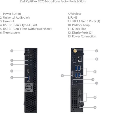 Dell Refurbished Excellent Optiplex 7070 Micro Desktop PC, Intel