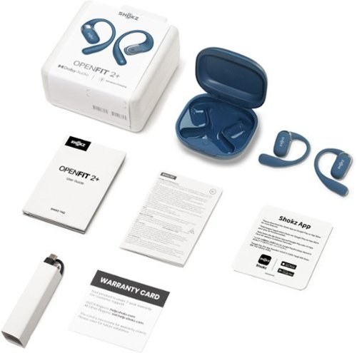 Shokz OpenFit 2+ Open-Ear True Wireless Bluetooth Earbuds - Stone Blue BUY ONLINE