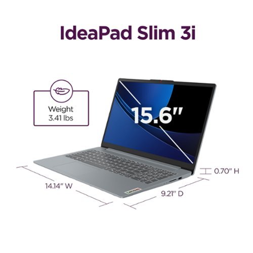 Lenovo IdeaPad Slim 3i 15.6 Full HD Laptop - Intel Processor N355 2025- 8GB Memory - 128GB UFS - Arctic Grey BUY IN MIDDLE EAST