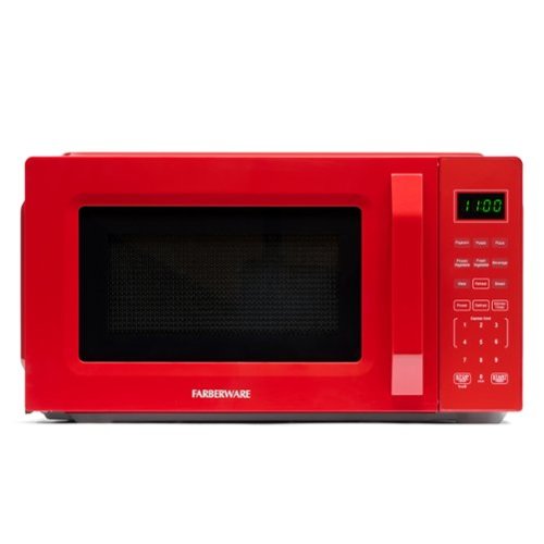 Farberware - 700-Watt Compact Countertop Microwave Oven – 0.7 cu. ft - Red-Front_Standard 