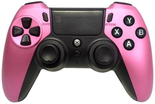 Ghost Gear - GG™ PS4 /PC Pro Controller Gamepad Metallic High-Speed Wired Connectivity 4 Programmable Rear Triggers - Pink-Front_Standard 