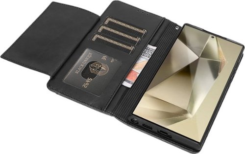 SaharaCase Genuine Leather Folio Wallet Case for Samsung Galaxy S24 Ultra - Black WHERE TO BUY
