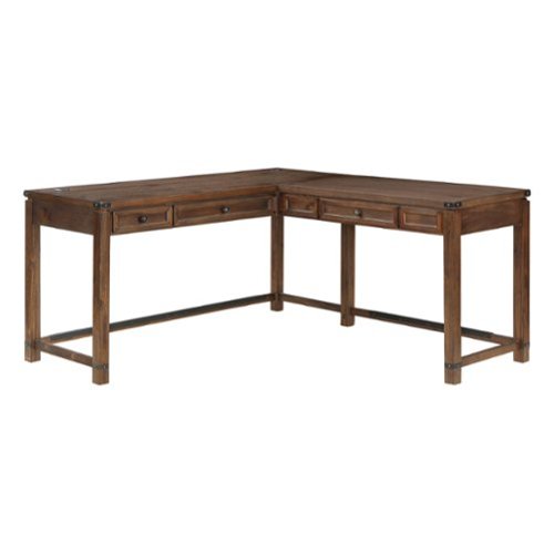 OSP Home Furnishings - Baton Rouge L-Shaped Lift Desk - Brushed Walnut-Angle_Standard 