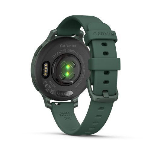 Garmin Lily 2 Active GPS Smartwatch 33 mm Anodized Aluminum - Jasper Green with Jasper Green Silicone Band GLOBAL SHIPPING