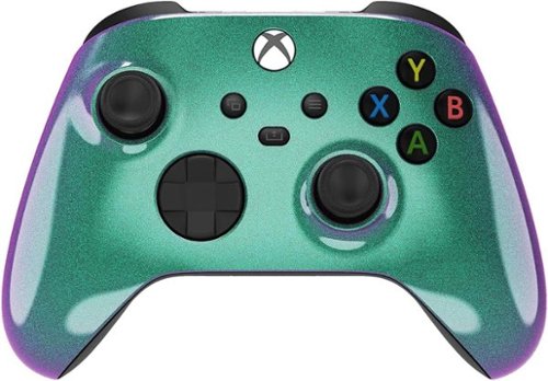 Custom Controllerzz - Custom Wireless Controller for Xbox Series X|S, Xbox One, & PC - Green & Purple Chameleon-Front_Standard 
