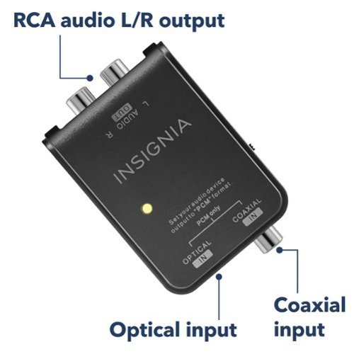 Insignia™ Optical/Coaxial Digital-to-Analog Audio Converter - Black SHOP ONLINE