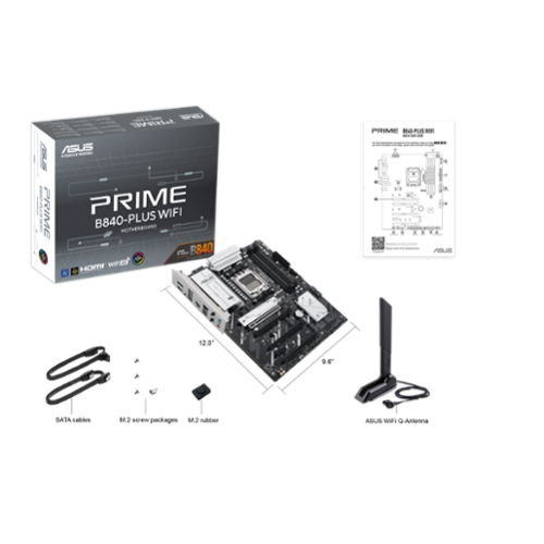 ASUS PRIME B840 PLUS WIFI (Socket AM5) AMD B840 ATX DDR5 Wi Fi 6E