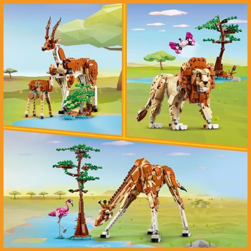 LEGO Creator 3 in 1 Wild Safari Animals Set, Giraffe, Gazelles or Lion Toy 31150 WORLDWIDE DELIVERY