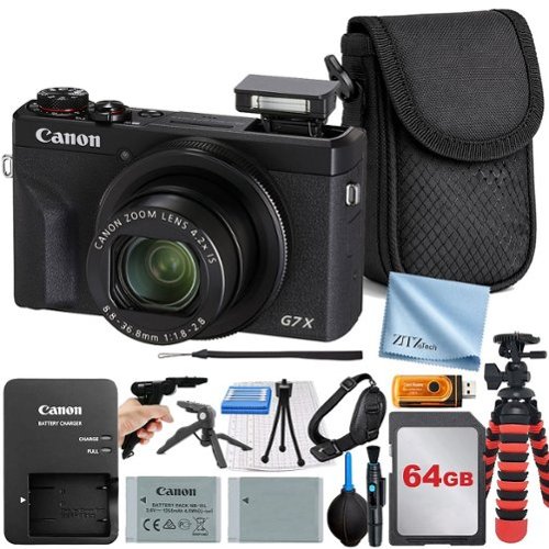 Bundle Canon PowerShot G7 X Mark III Camera with 64GB Card +