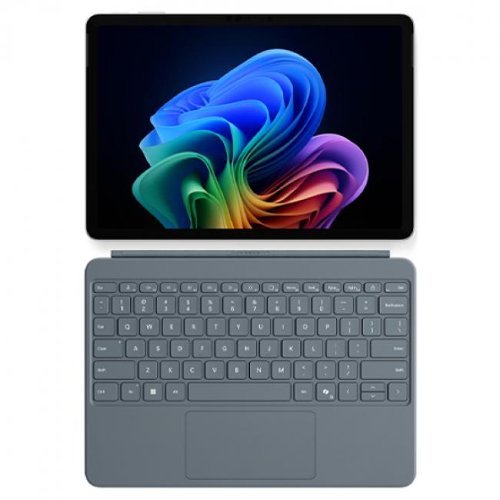 Microsoft - Surface Pro Copilot+ PC Surface Pro 12" Keyboard Ocean - Platinum-Front_Standard 