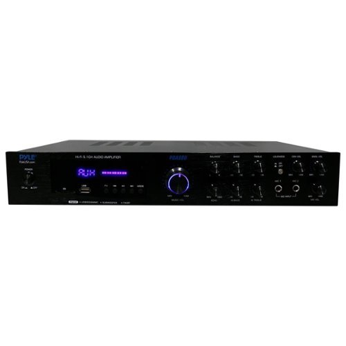 Pyle - Multi-Channel Bluetooth Home Amplifier - Black-Front_Standard 