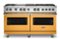 Viking - 5-Series Dual Fuel Self-Clean 60"W Sealed Burner Range - Daffodil-Front_Standard 