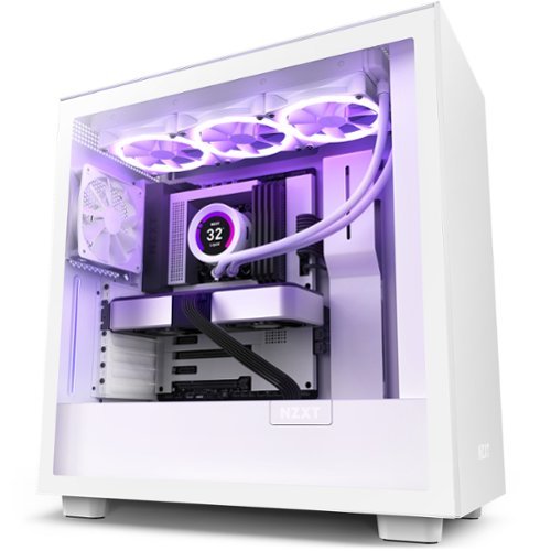 NZXT - H7 ATX Mid-Tower Case - White-Front_Standard 