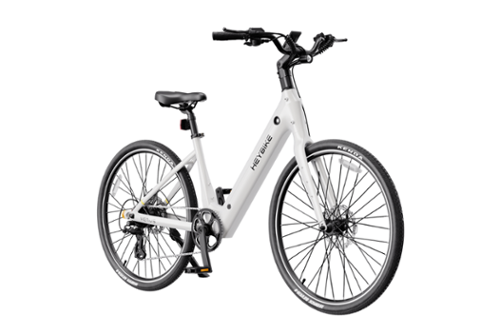 Heybike - Venus E-Bike w/ 85 Miles Max Range & 28 MPH Max Speed - 750W Motor, Hydraulic Disc Brakes, Dual Sensor & Fork Suspension - White