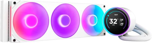 NZXT - Kraken Elite RGB 360mm  2024 Radiator (1x Single-Frame RGB Core Fan) Liquid Cooler with 2.72" 60FPS Display - White