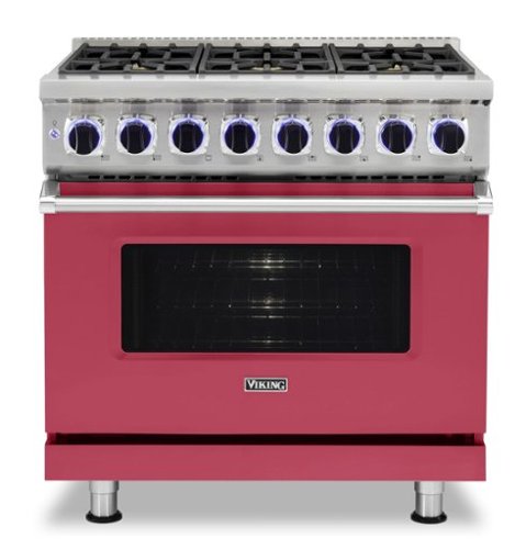 Viking - 36"W./24"D. Dual Fuel Sealed Burner Range-6 Burners-LP - Valentine-Front_Standard 