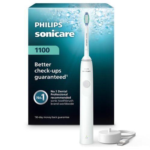 Philips Sonicare - 1100 Power Toothbrush, Rechargeable Electric Toothbrush - White Grey-Angle_Standard 