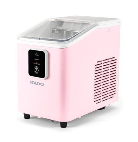 Igloo - 26-lb. Self Cleaning Ice Maker - Pink-Front_Standard 