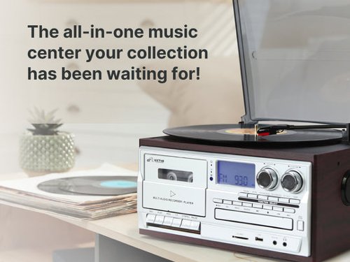 Victor Audio Victor Cosmopolitan 8 in 1 Turntable Music Center