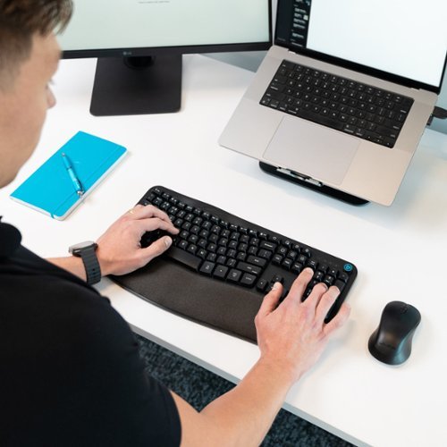 JLab Flow Bundle Multi-device Wireless Ergonomic Keyboard and Mouse Set - Black WHERE TO BUY