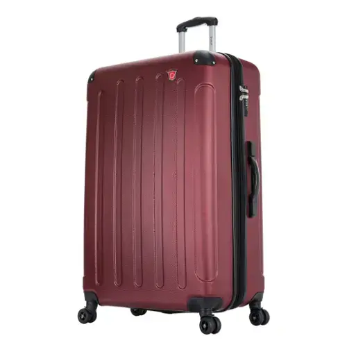 Front. DUKAP - Intely Hardside Spinner Luggage 32" with Integrated Digital Weight Scale - WINE.