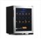 NewAir - Freestanding 23 Bottle Compressor Wine Fridge, Adjustable Racks, Exterior Digital Thermostat - Stainless Steel-Front_Standard