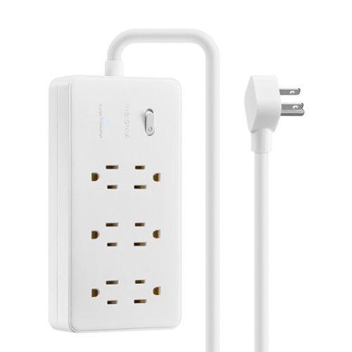 Insignia™ 6-Outlet 980 Joules Surge Protector Strip with 3 ft. Power Cord - White WHERE TO BUY