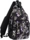 mosiso - Sling Bag Crossbody Shoulder Bag Travel Hiking Daypack Chest Bag with Front Square Pocket&USB Charging Port - Wildflower Bouquet-Front_Standard