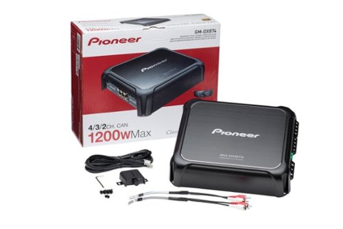 Pioneer GM-DX874 - 4-Channel Class D Amplifier, 1200W Max, Hi-Res Certified, Bridgeable, Variable HPF/LPF, Wired Bass Remote - Black HOW TO BUY