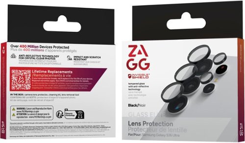 ZAGG InvisibleShield Glass Elite Anti-Reflective Lens Protector for Samsung Galaxy S26 Ultra - Black BUY IN DUBAI