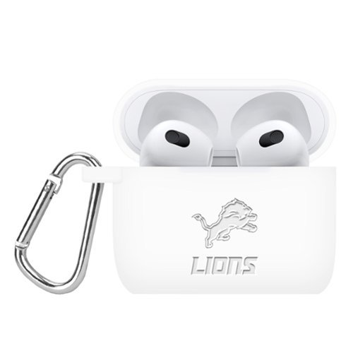 Artinian - Detroit Lions Debossed Silicone AirPods Gen Three Case Cover - No Size - Multicolor-Front_Standard 