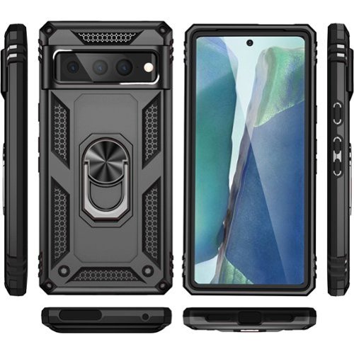SaharaCase Military Kickstand Series with Belt Clip Case for Google Pixel 7 Pro - Black WORLDWIDE DELIVERY