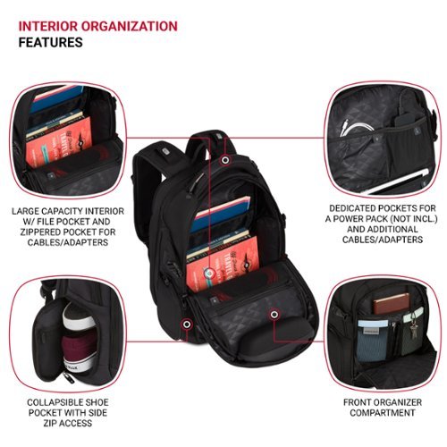 SwissGear Commander USB ScanSmart Laptop Backpack - Black BUY IN CANADA